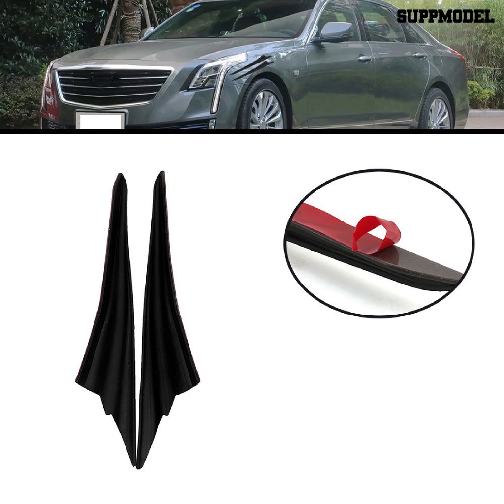 [Dekorasi] 2pcs Spoiler Splitter Anti Gores Universal ABS Bumper Fin Canard Splitter Untuk Mobil