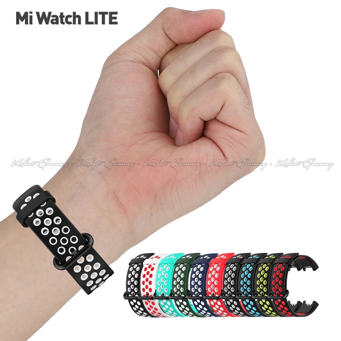 Strap Silicone Dua Warna Tone Tali Smartwatch Rubber for Mi Watch Lite