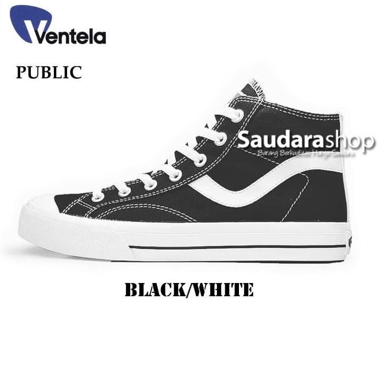 Sepatu Ventela Public High Black White / Ventela Public High