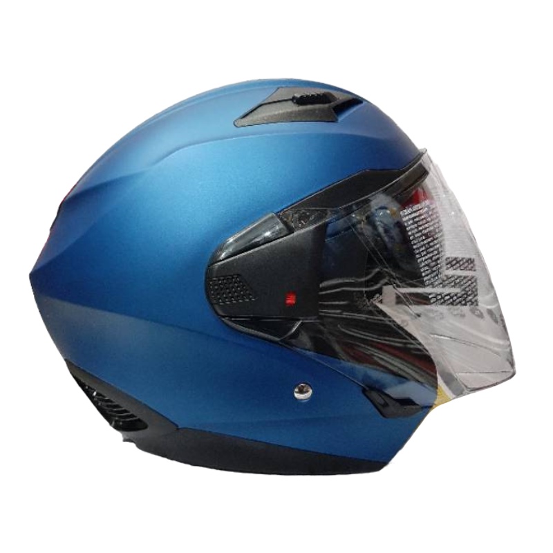 Helm Zeus ZS611 Solid Blue Doff | Zeus ZS 611 Double Visor