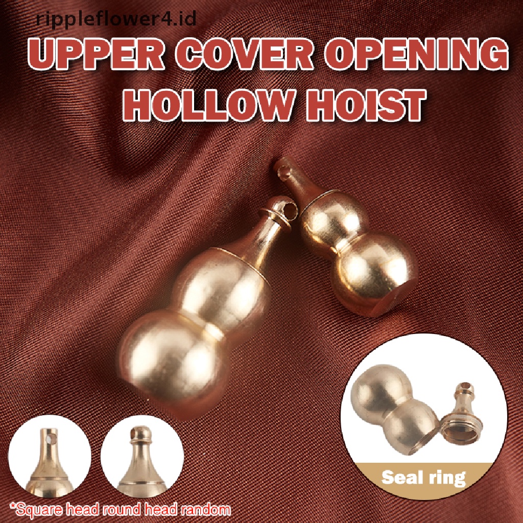 {rippleflower4.id} Kuningan Hollow Hoist Sealing Ring Labu Tradisional Cina Natural Feng Shui~