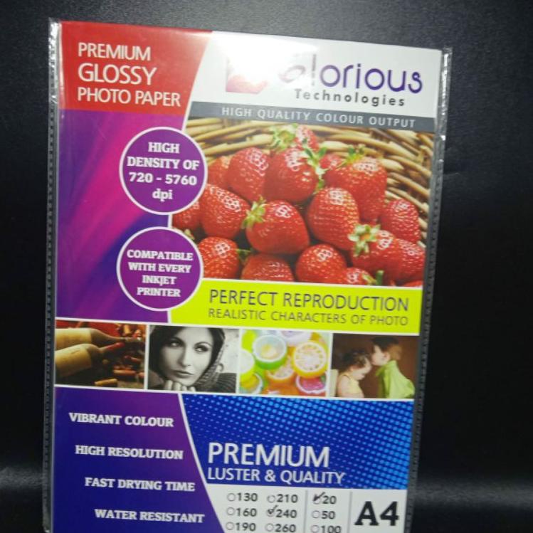 

ド Kertas foto glorious A4 240gsm ㊤