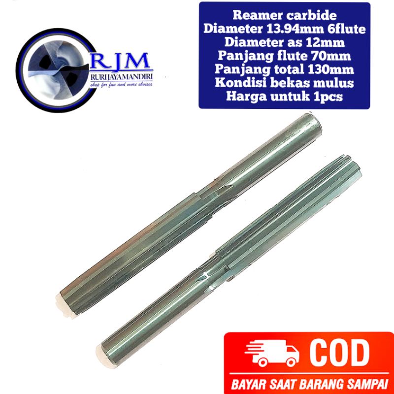IS2067 reamer lemer carbide 13.94mm bukan reamer hss bor  nachi