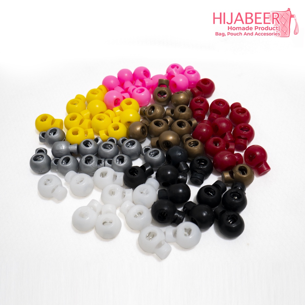 Stopper Bulat Warna uk. 9mm Aksesoris Tas dan Jaket /10pcs