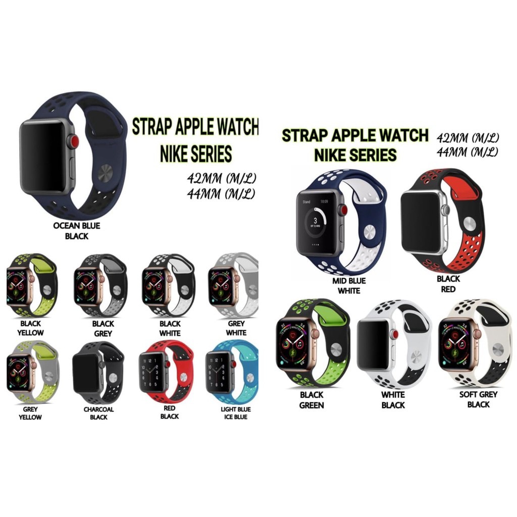 STRAP APPLE WATCH NIK* 38MM/40MM/41MM TALI S/M SERIES 1/2/3/4/5/6/SE/7 NIK STRAP SPORT BAND TALI IWATCH