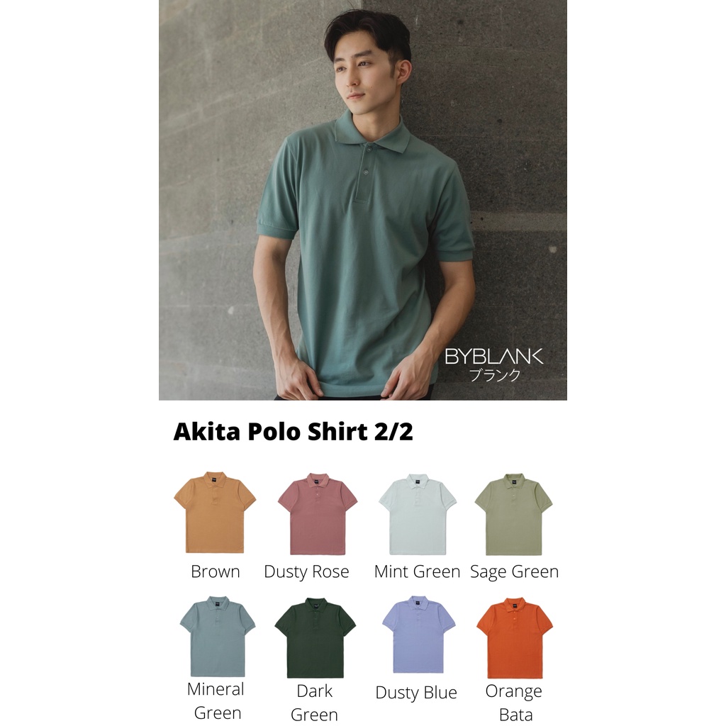 Kaos POLO Pria Premium / Kaos Polo Shirt / Kaos Pria Berkerah - Blank Apparel - Akita Polo Shirt