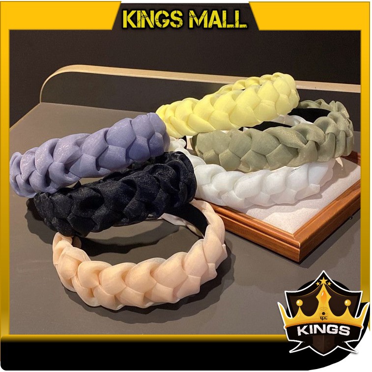 KINGS - B5643 Headband Bandana Polos Wanita / Aksesoris Rambut Wanita Import / Bando Kepang Satin Wa