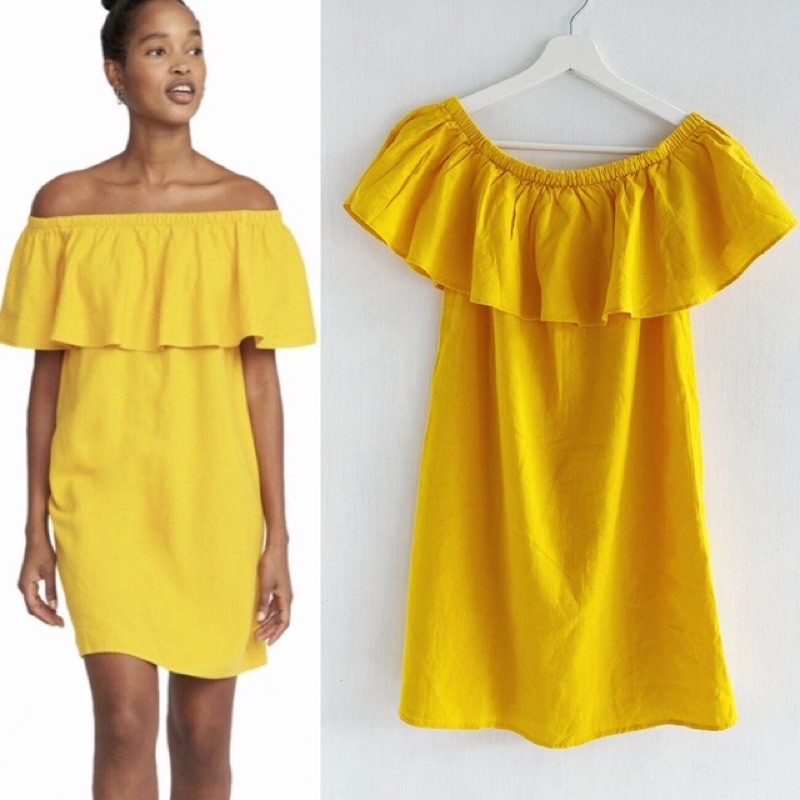 Old navy Off the Shoulder Ruffle Linen Dress