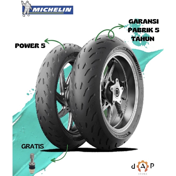 PAKET BAN MOGE // MICHELIN POWER 5 120/70-17 &amp; 160/60-17 TUBELESS (SOFT COMPOUND) // BAN MOTOR CBR 250RR, R25, ZX25R, R6, ZX6R