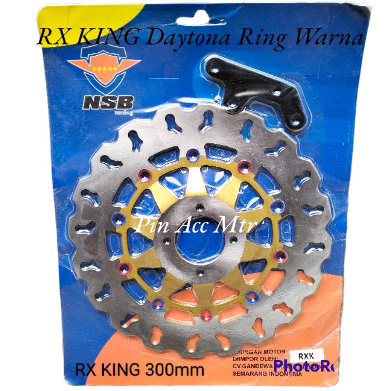 Piringan Disc Cakram Depan Variasi RX KING Daytona Gold Frouting UK 300mm Pluse Breket Pnp RX king old new