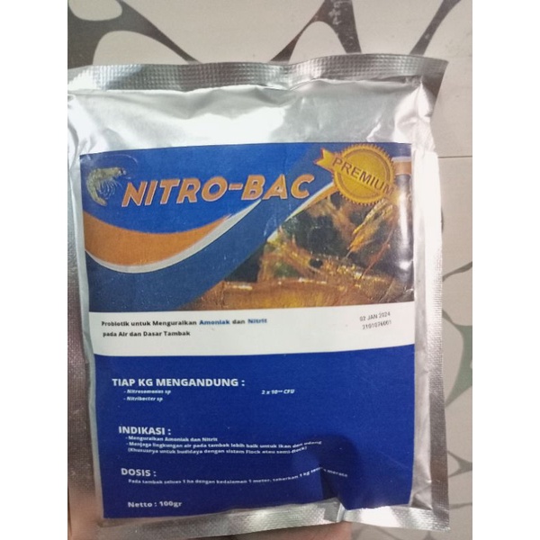 Probiotik nitrobacter 100 gram / nitrobacter / probiotik / probiotik udang / probiotik koi / probiotik tambak / probac / proflok / nitrobakter