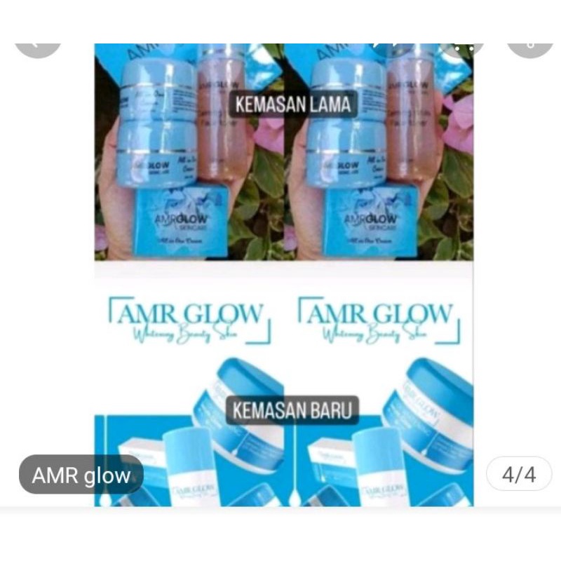 AMR, GLOW,BPOM CREAM PEMUTIH wajah whitening cream