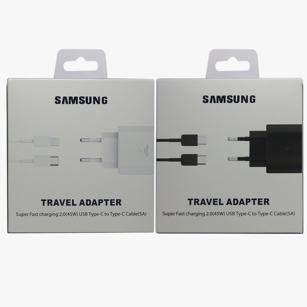 Charger Samsung 45 Watt Super Fast Charging SAMSUNG S20 - Charger Samsung 45W charger Samsung S20 type c to c super fast TA-845