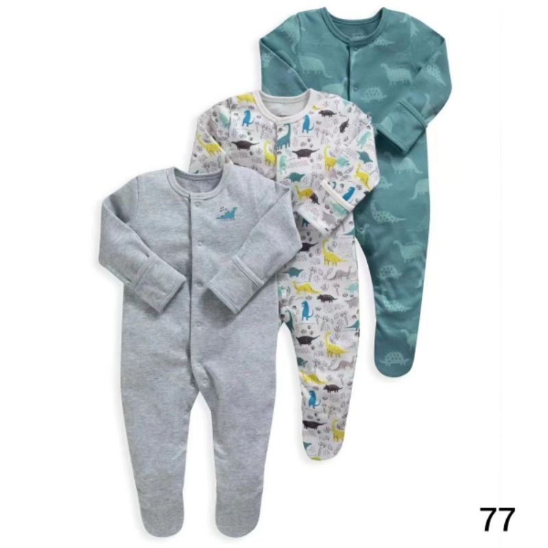 Mamas papas sleepsuit/ sleepsuit mamas&amp;papas 3in1/ baju tidur bayi set 3in1i