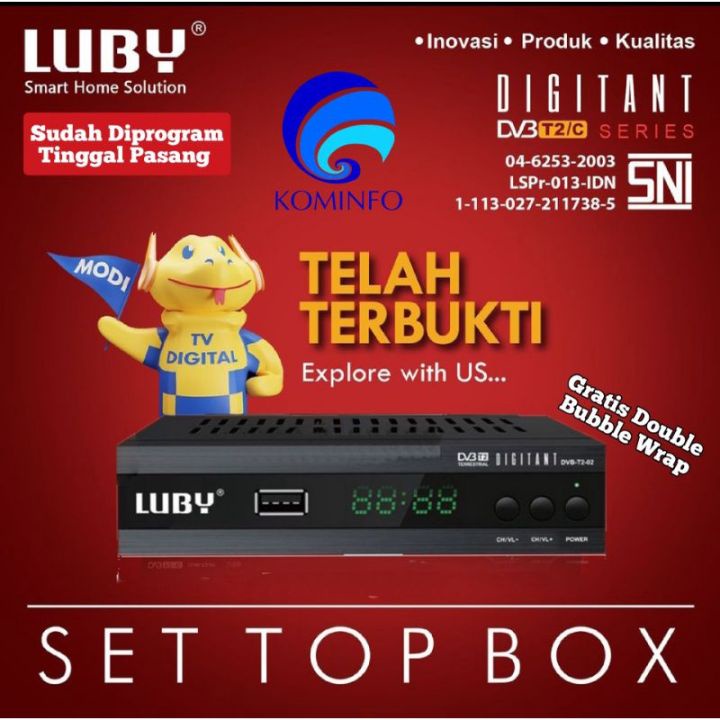 Set Top Box TV Digital Luby DVB T2 01 Set Top Box TV Tabung Set Top Box Polytron Set Top Box Luby Se