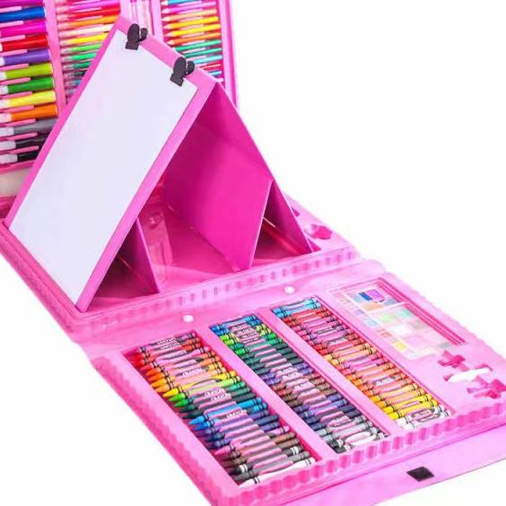 

YYY⁑ (VCM) Crayon Anak Pengasah 208pcs Set Alat Menggambar Melukis Anak-anak Crayon Cat Air Pensil / crayon 150pc TREN MASA KINI