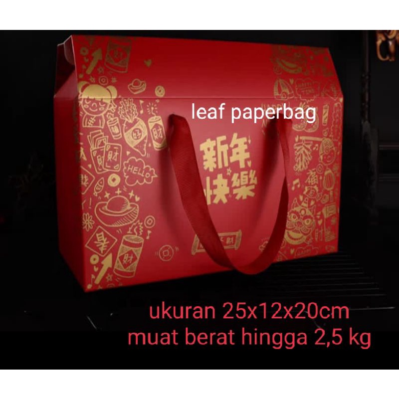 Jual Paperbag Imlek Tas Sincia Cny Chinese New Year Kotak Kue Imlek Box Imlek Tas Jinjing