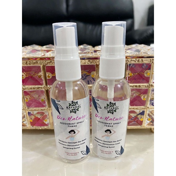 (60ml) Deodorant spray tawas anti bau Nature