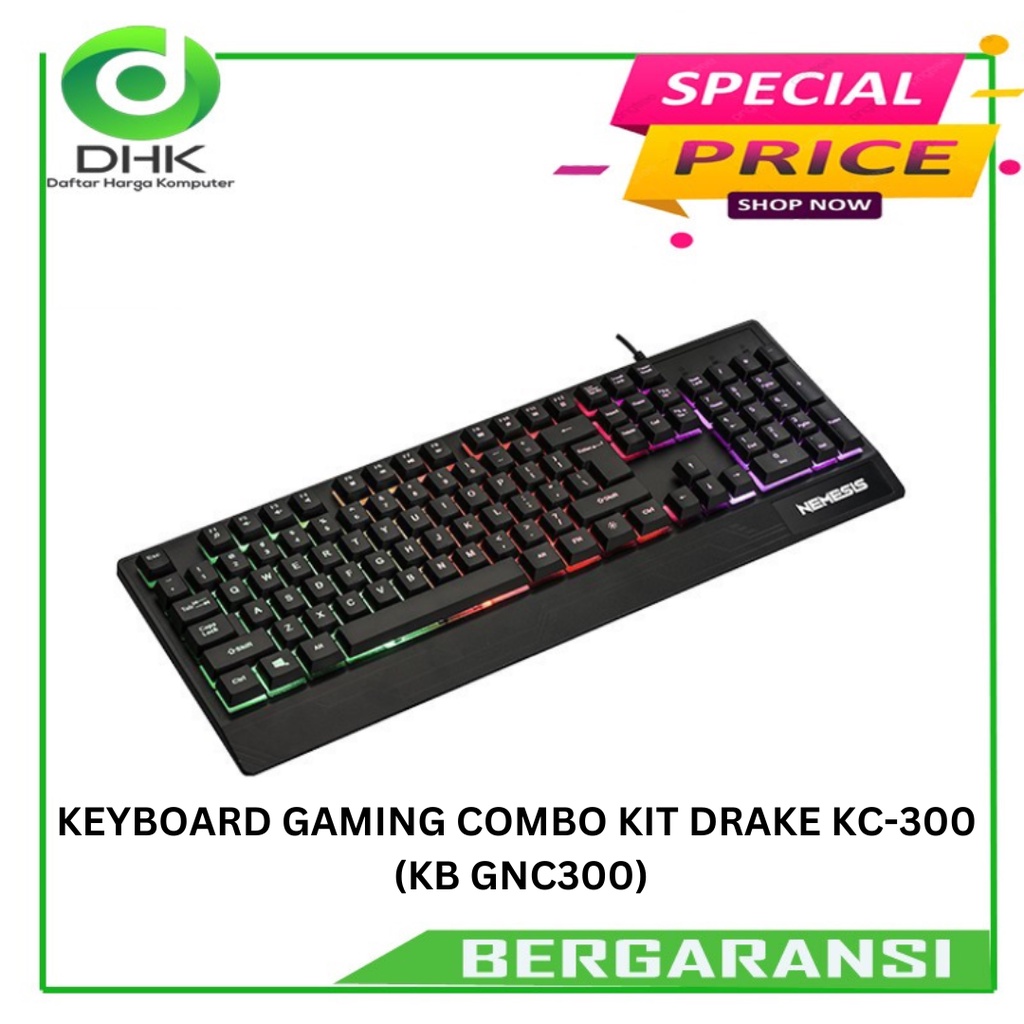 KEYBOARD GAMING COMBO KIT DRAKE KC-300 (KB GNC300)