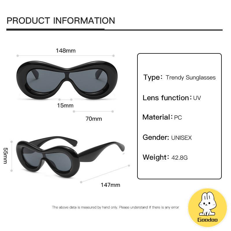 Kacamata Hitam  Gelembung Tiga Dimensi  Kaca mata Lucu Kepribadian Modis  Berpose One-piece -Doo