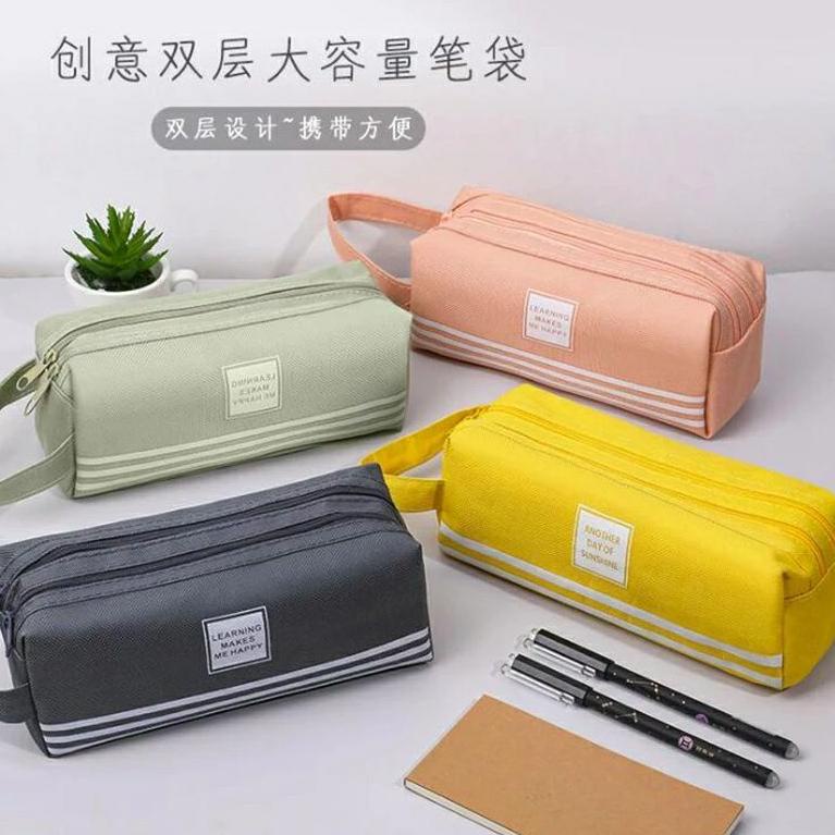 

[X-J7J »] GAEKOPEDIA || Tempat Pensil 2 resleting Multifungsi dan Besar / Kotak Pensil Jumbo Dan Stationery Dual Zippers-murah