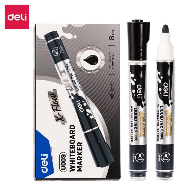 

Spidol Deli Whiteboard X-Flow - EU009-BK Hitam