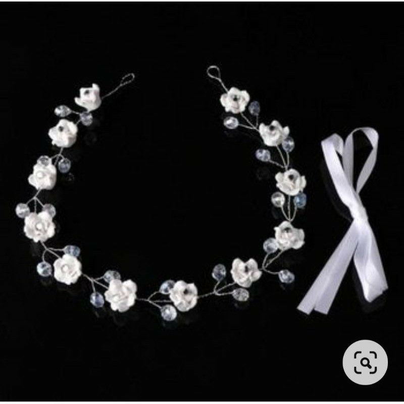Hairvine Hairpiece bunga mahkota pengantin