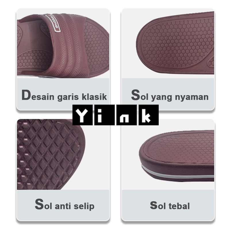 Yink Sandal Karet / Sandal Pria Dewasa / Sendal Slop Pria Casual Murah Sendal Karet Kamar Mandi Empuk Anti Slip