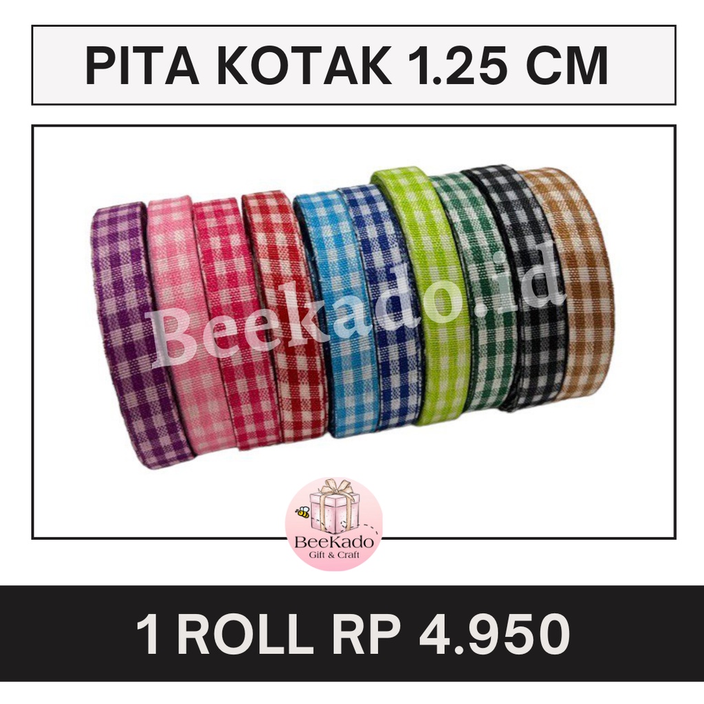 

PITA MOTIF KOTAK 0,5 INCH (1,25 CM) PER ROLL MURAH