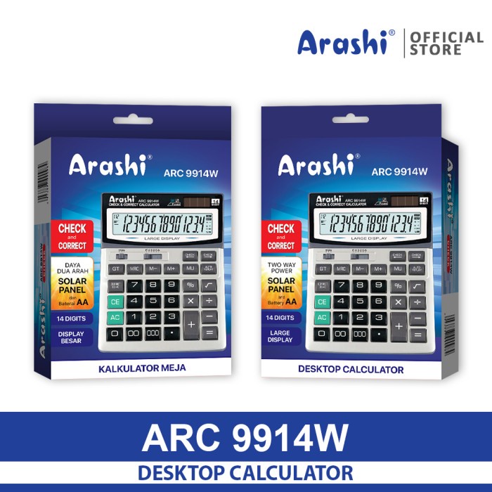 

ARASHI KALKULATOR ARC 9914W #ORIGINAL