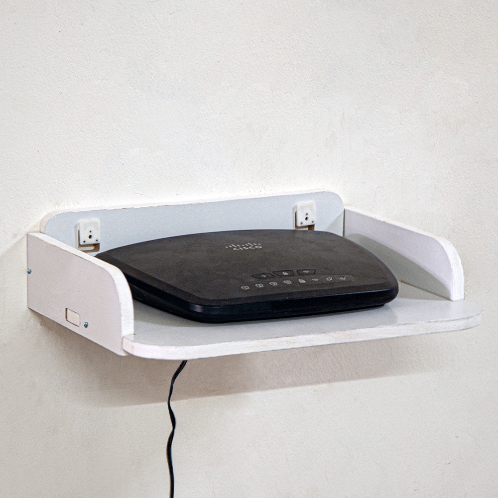 Rak Ambalan Gantung Dinding Set Top Box Wifi/Decoder Serbaguna Minimalis - LC016