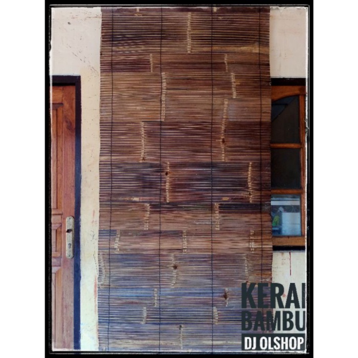 MURAH kerai bambu ukuran 2 x 2 meter warna hitam asli Berkualitas
