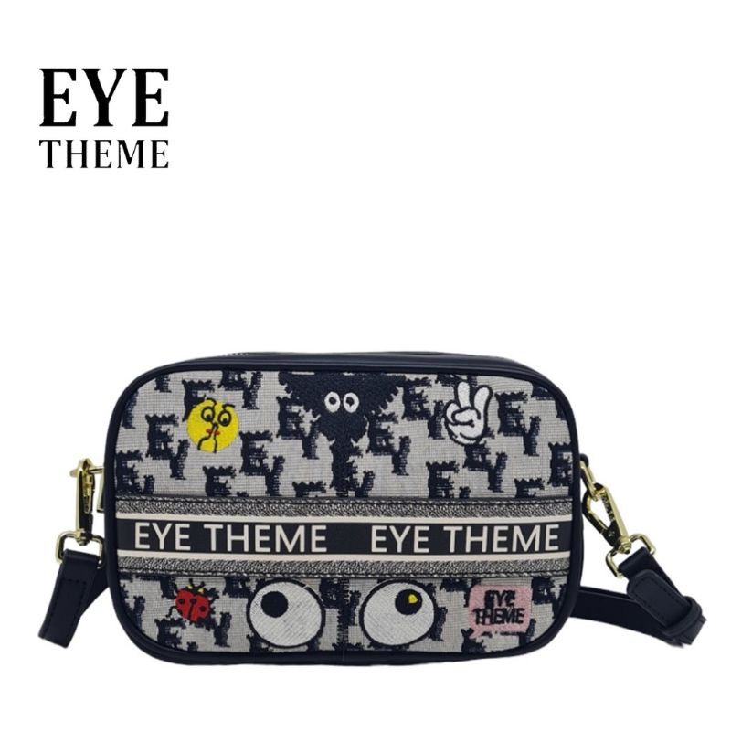 EYE THEME - Tas Sling Bag Camera Bag Brand HUER Eye Theme Original (Black) #new