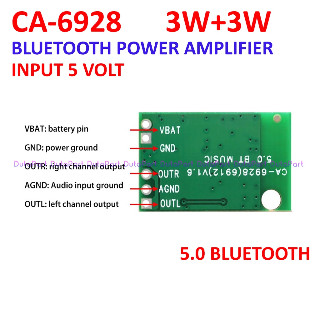 CA-6928 Bluetooth Power Amplifier 3W+3W 2x3W 5V Stereo CA 6928 CA6928