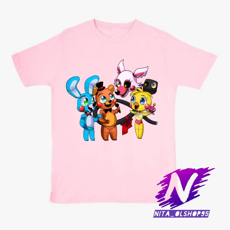 kaos anak chibi five nigth at freddy