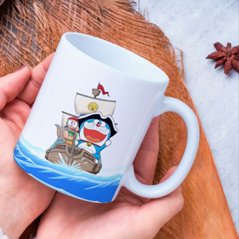 Mug Keramik Doraemon Nobita Bajak Laut