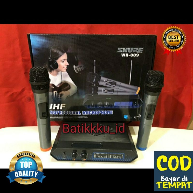 MIC WIRELESS SHURE WR889 / WR 889 HANDHELD 2 MIC