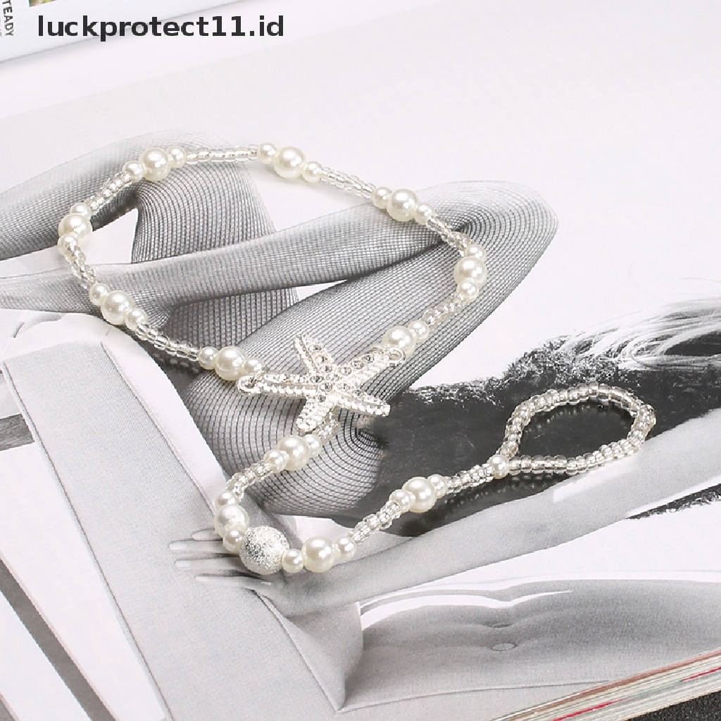 /Fashion Hot// Fashion// Mutiara Barefoot Sandal Anklet Kaki Rantai Toe Cincin Pantai Gelang Wanita Perhiasan.