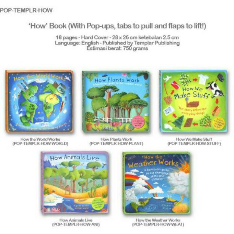 How series pop up book : How the Weather Works / How The World Works Sticker Activity Book / How We 