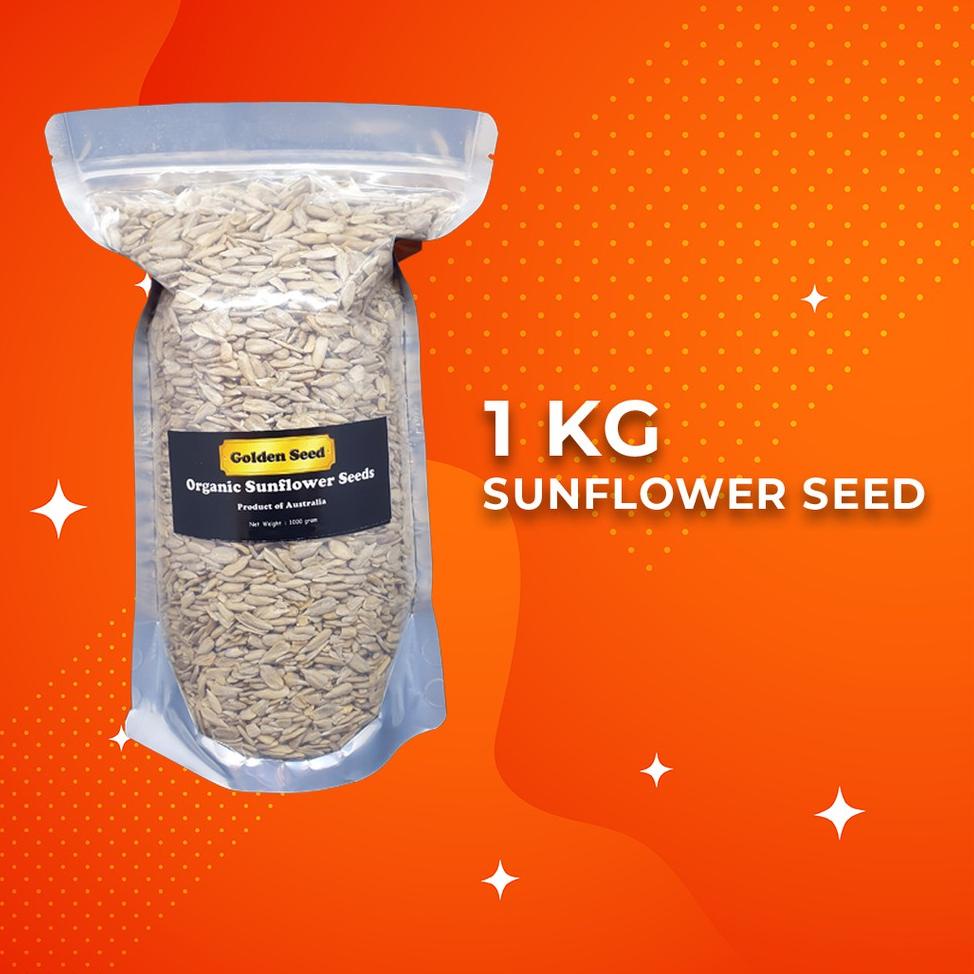 

㍿ RAW SUNFLOWER SEED 1 KG PREMIUM - BIJI BUNGA MATAHARI MENTAH TANPA KULIT 1000 gr ㅈ