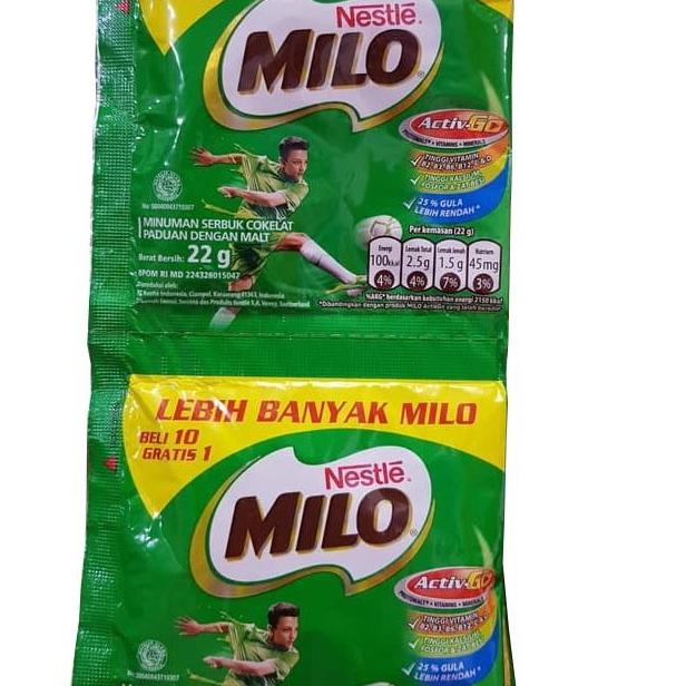 

✓ Milo ActivGo Susu Bubuk Cokelat [22gr x 11 sachet] 1 renceng