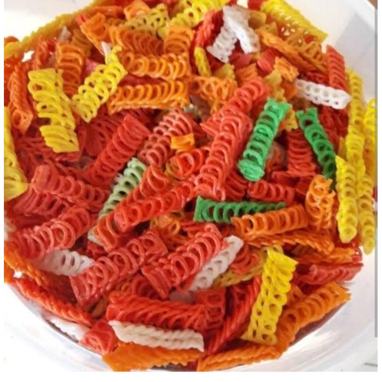 

kerupuk mentah rantai warna
