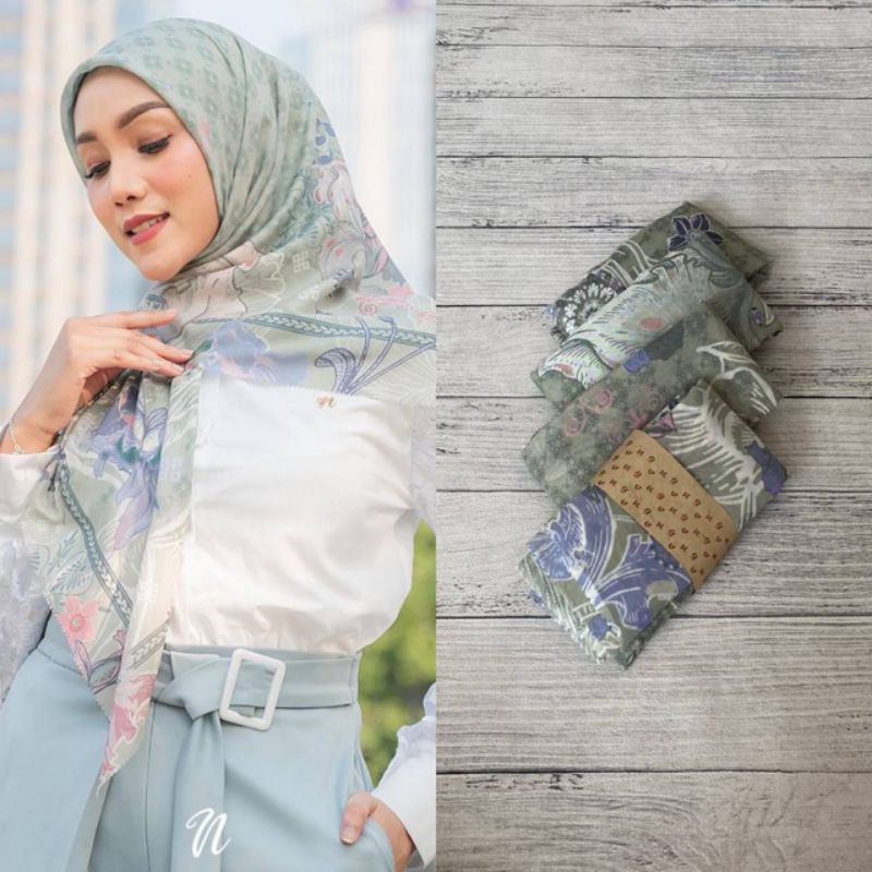 Jilbab terbaru  segi empat Voal premium motif 2022