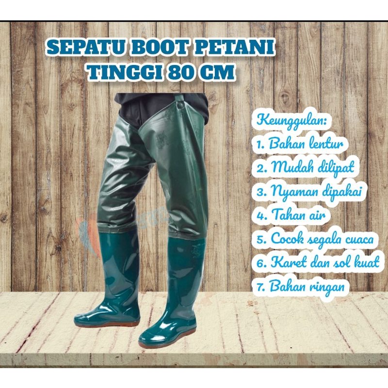 SEPATU BOOTS SAWAH PETANI NELAYAN RAWA CUCI MOBIL PANJANG 80CM