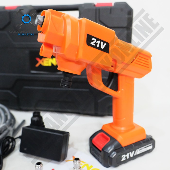MESIN JET CLEANER CDHPW2160 SH259 XENON X MAILTANK High Pressure CORDLESS / Alat Cuci Motor Mobil Tekanan Tinggi BATERAI CD-HPW2160 XENON X SH 259 MAILTANK