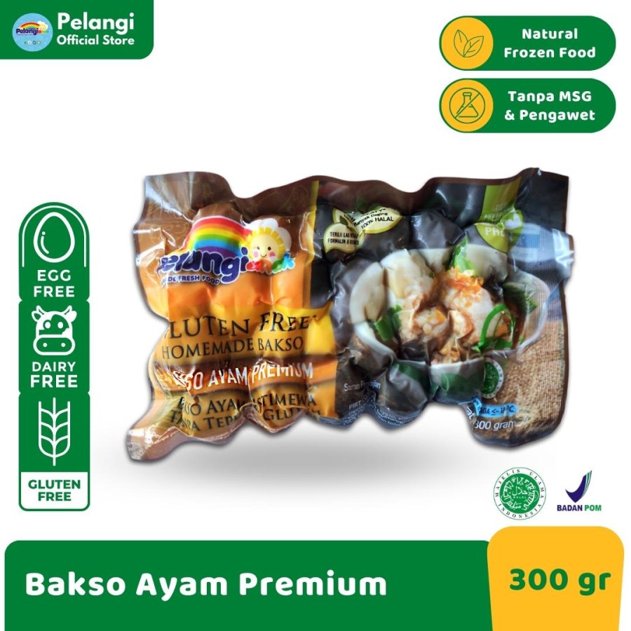 

Pelangi Bakso Ayam Gluten Free Halal Natural Non Msg & Non Pengawet - Bakso Ayam Kids Friendly - Menu Bakso anak bebas pengawet