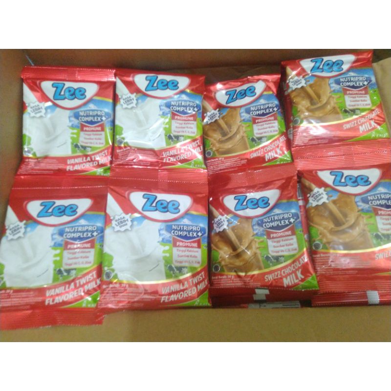 

SUSU BUBUK ZEE SACHET PERTUMBUHAN KALSIUM NUTRISI ANAK VANILA COKLAT ZEE 38g X 10