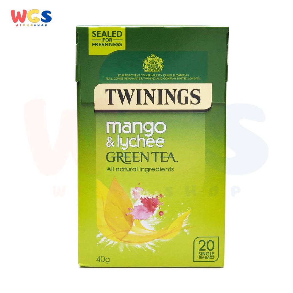 Twinings Mango &amp; Lychee Green Tea All Natural Ingredients 20s x 2g