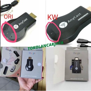 Anycast Dongle hdmi original / anycas / anycast by ezmira tv led alat pemindah layar hp ke tv