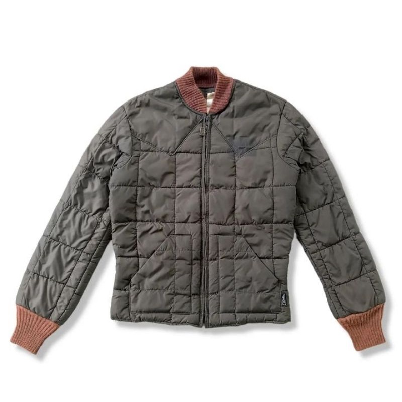 WALLS BLIZZARD PRUF PUFFER JACKET MILITARY BULANG ARMY TONE